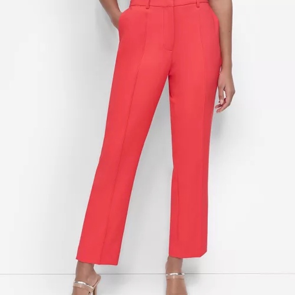 DKNY Slim Flare Dress Pants – Red – Full Length – Size 10P (NWT) - Picture 1 of 15